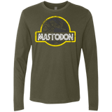 T-Shirts Military Green / Small Jurassic Power Black Men's Premium Long Sleeve