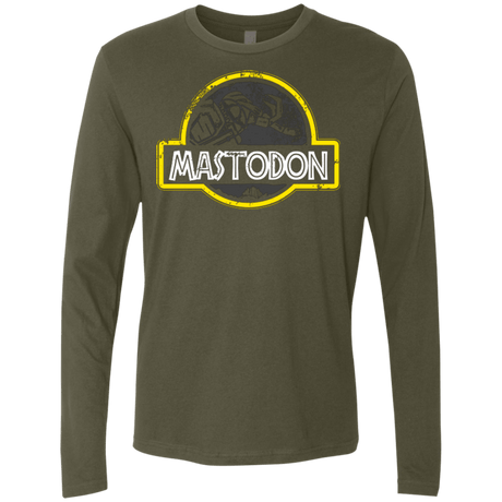 T-Shirts Military Green / Small Jurassic Power Black Men's Premium Long Sleeve