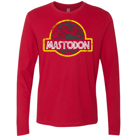 T-Shirts Red / Small Jurassic Power Black Men's Premium Long Sleeve