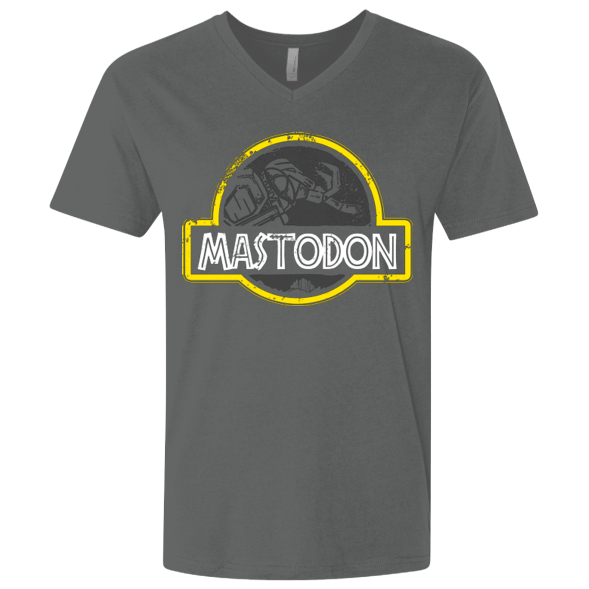 T-Shirts Heavy Metal / X-Small Jurassic Power Black Men's Premium V-Neck