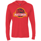 T-Shirts Vintage Red / X-Small Jurassic Power Black Triblend Long Sleeve Hoodie Tee