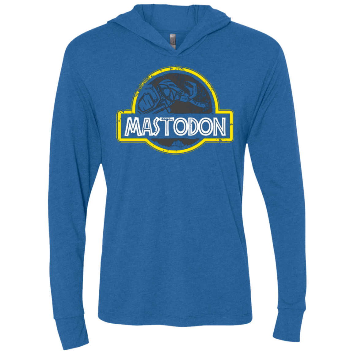 T-Shirts Vintage Royal / X-Small Jurassic Power Black Triblend Long Sleeve Hoodie Tee