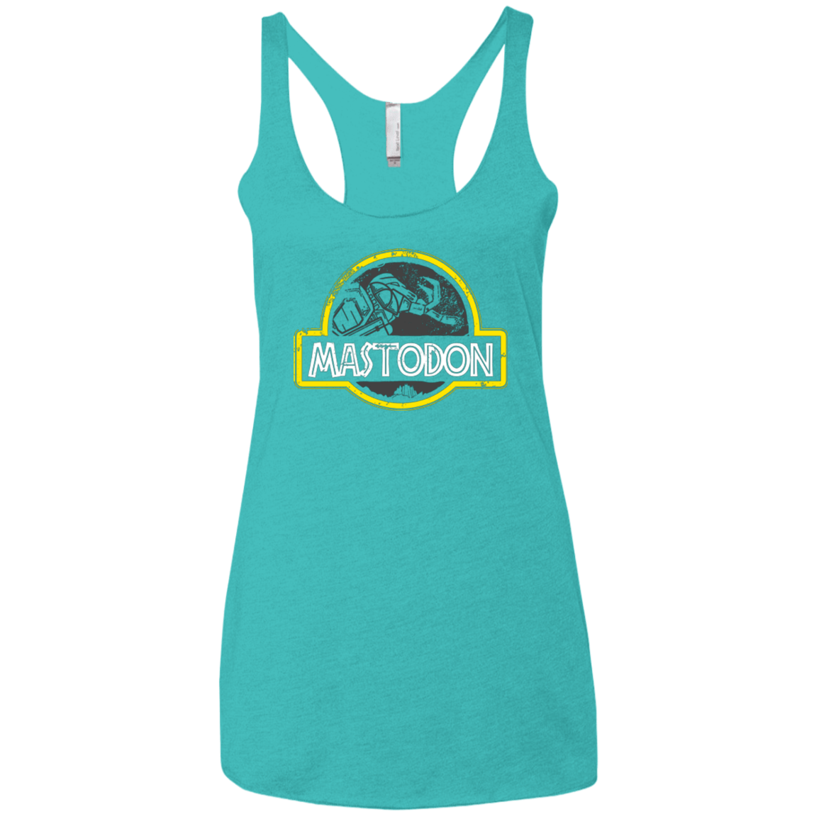 T-Shirts Tahiti Blue / X-Small Jurassic Power Black Women's Triblend Racerback Tank