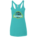 T-Shirts Tahiti Blue / X-Small Jurassic Power Black Women's Triblend Racerback Tank