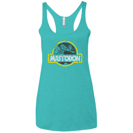 T-Shirts Tahiti Blue / X-Small Jurassic Power Black Women's Triblend Racerback Tank