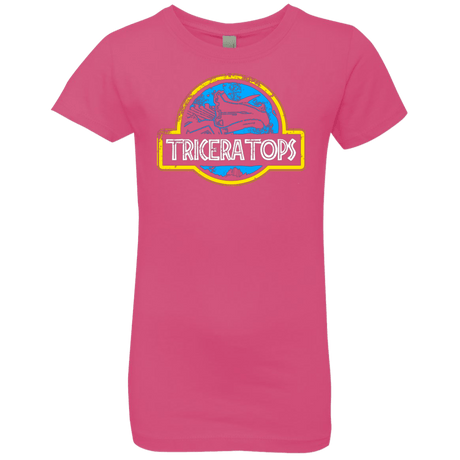 T-Shirts Hot Pink / YXS Jurassic Power Blue Girls Premium T-Shirt