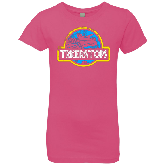 T-Shirts Hot Pink / YXS Jurassic Power Blue Girls Premium T-Shirt