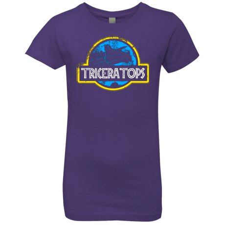 T-Shirts Purple Rush / YXS Jurassic Power Blue Girls Premium T-Shirt