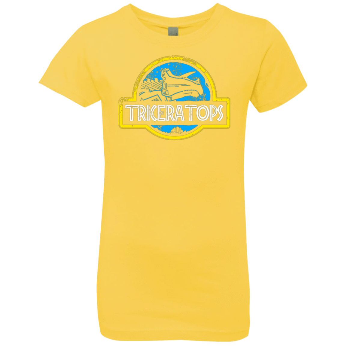 T-Shirts Vibrant Yellow / YXS Jurassic Power Blue Girls Premium T-Shirt