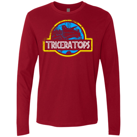 T-Shirts Cardinal / Small Jurassic Power Blue Men's Premium Long Sleeve