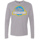 T-Shirts Heather Grey / Small Jurassic Power Blue Men's Premium Long Sleeve