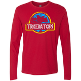 T-Shirts Red / Small Jurassic Power Blue Men's Premium Long Sleeve