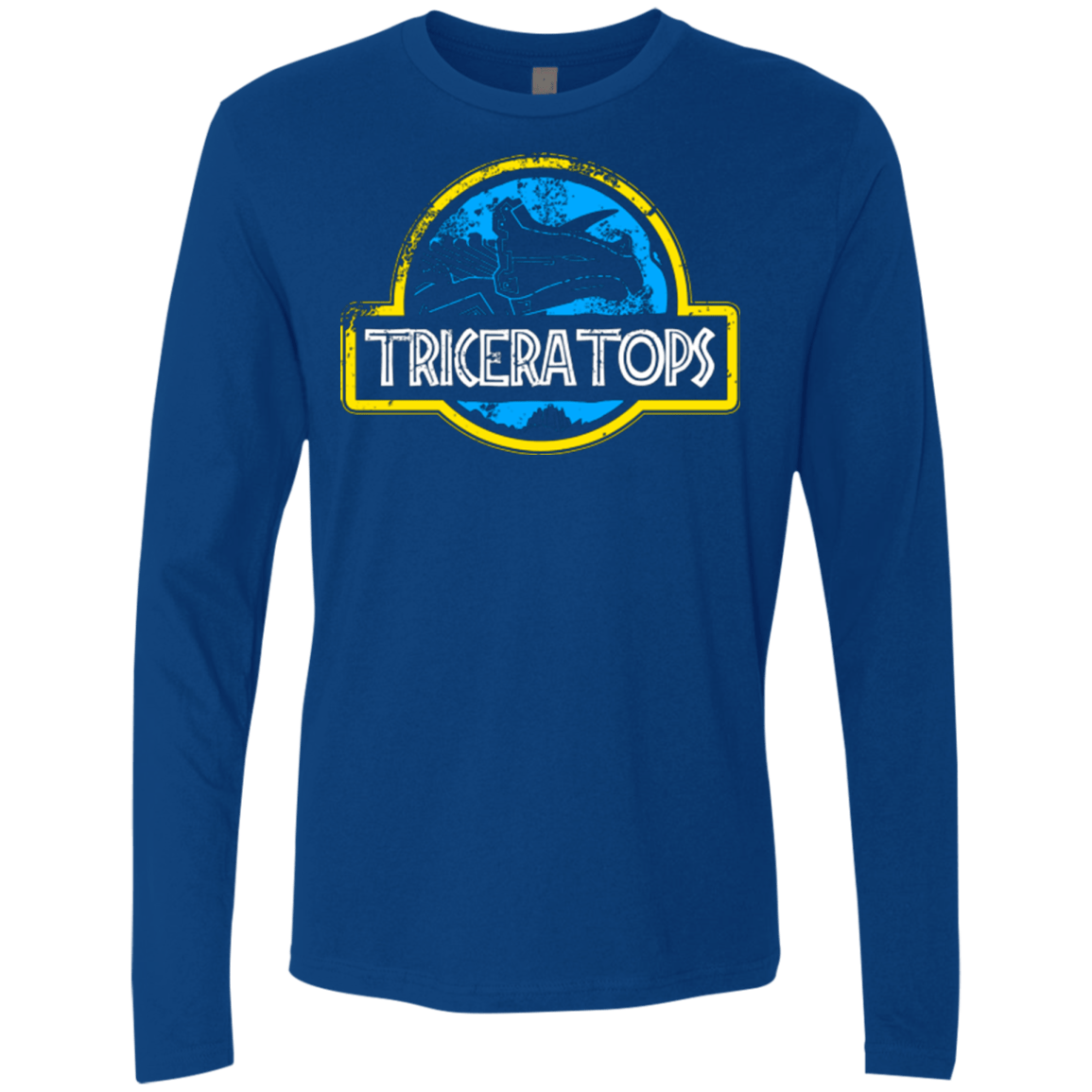 T-Shirts Royal / Small Jurassic Power Blue Men's Premium Long Sleeve