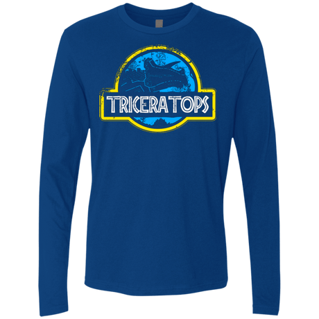 T-Shirts Royal / Small Jurassic Power Blue Men's Premium Long Sleeve