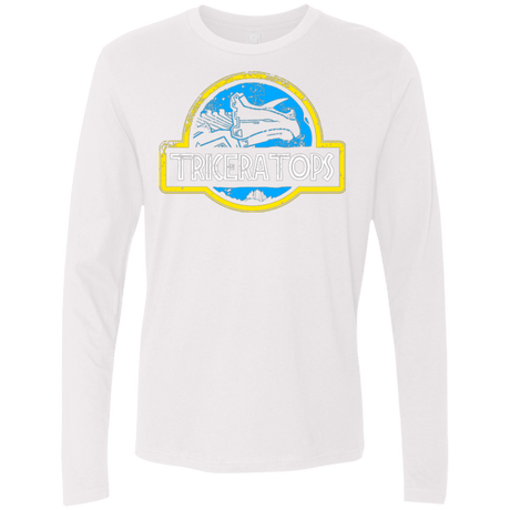 T-Shirts White / Small Jurassic Power Blue Men's Premium Long Sleeve