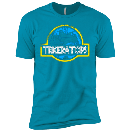 T-Shirts Turquoise / X-Small Jurassic Power Blue Men's Premium T-Shirt