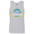T-Shirts Heather Grey / Small Jurassic Power Blue Men's Premium Tank Top