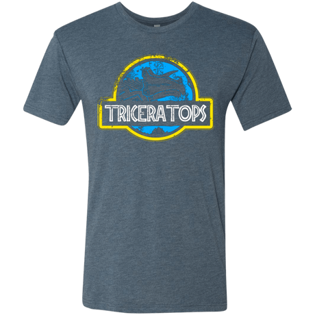 T-Shirts Indigo / Small Jurassic Power Blue Men's Triblend T-Shirt