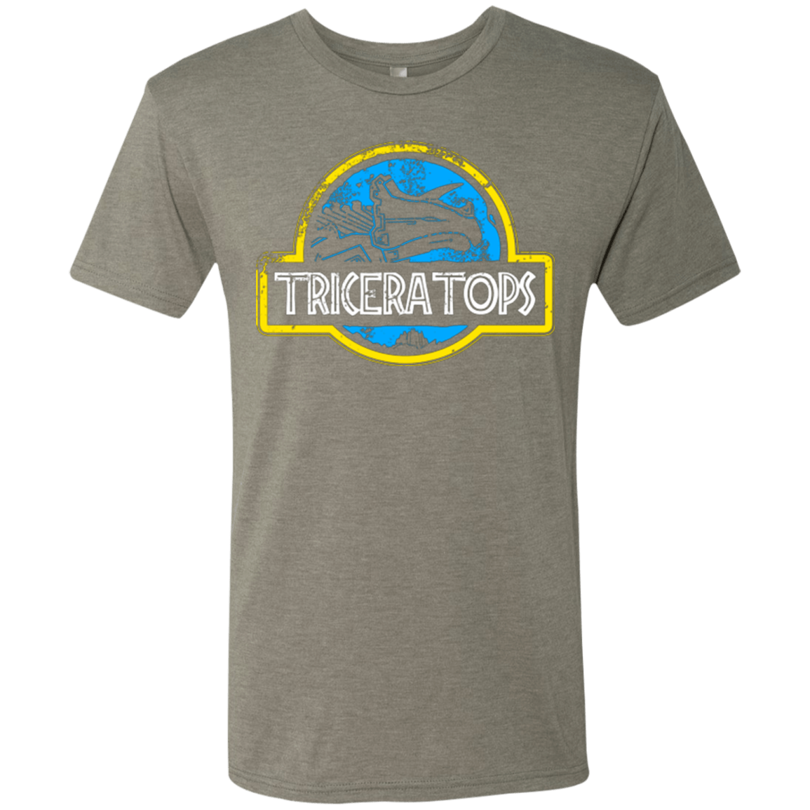 T-Shirts Venetian Grey / Small Jurassic Power Blue Men's Triblend T-Shirt