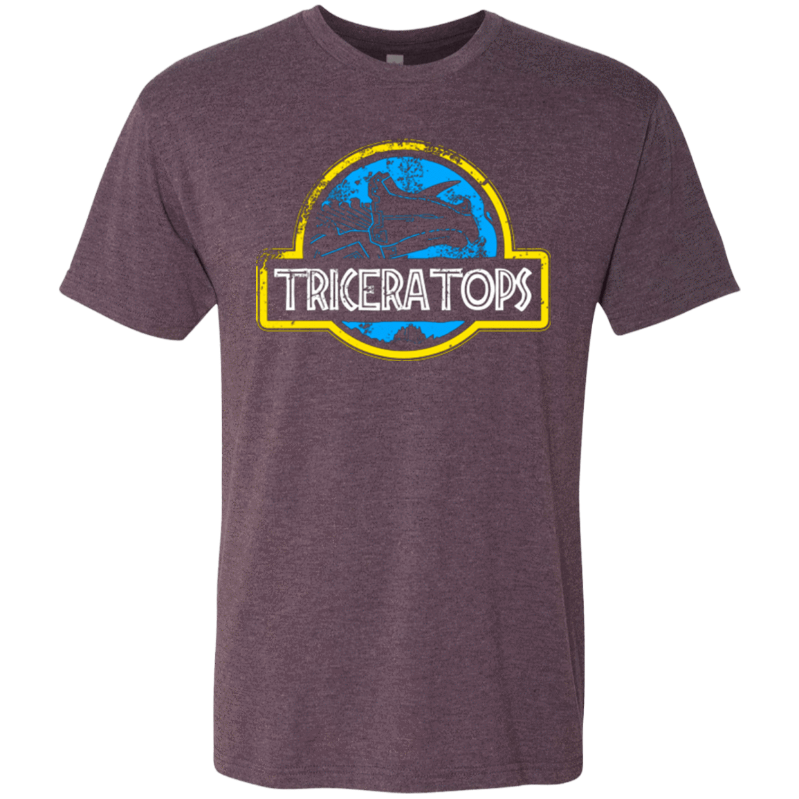 T-Shirts Vintage Purple / Small Jurassic Power Blue Men's Triblend T-Shirt
