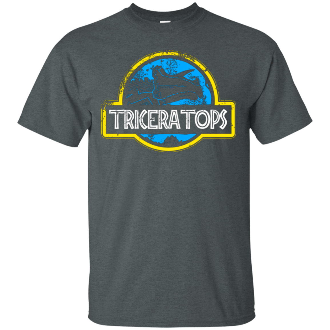 T-Shirts Dark Heather / Small Jurassic Power Blue T-Shirt