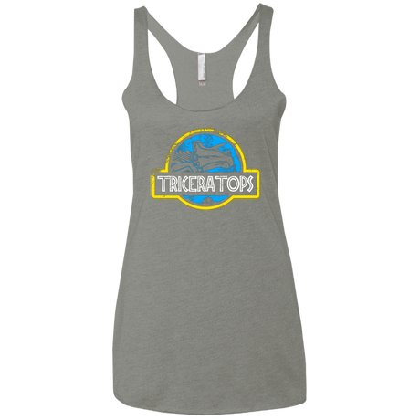 T-Shirts Venetian Grey / X-Small Jurassic Power Blue Women's Triblend Racerback Tank