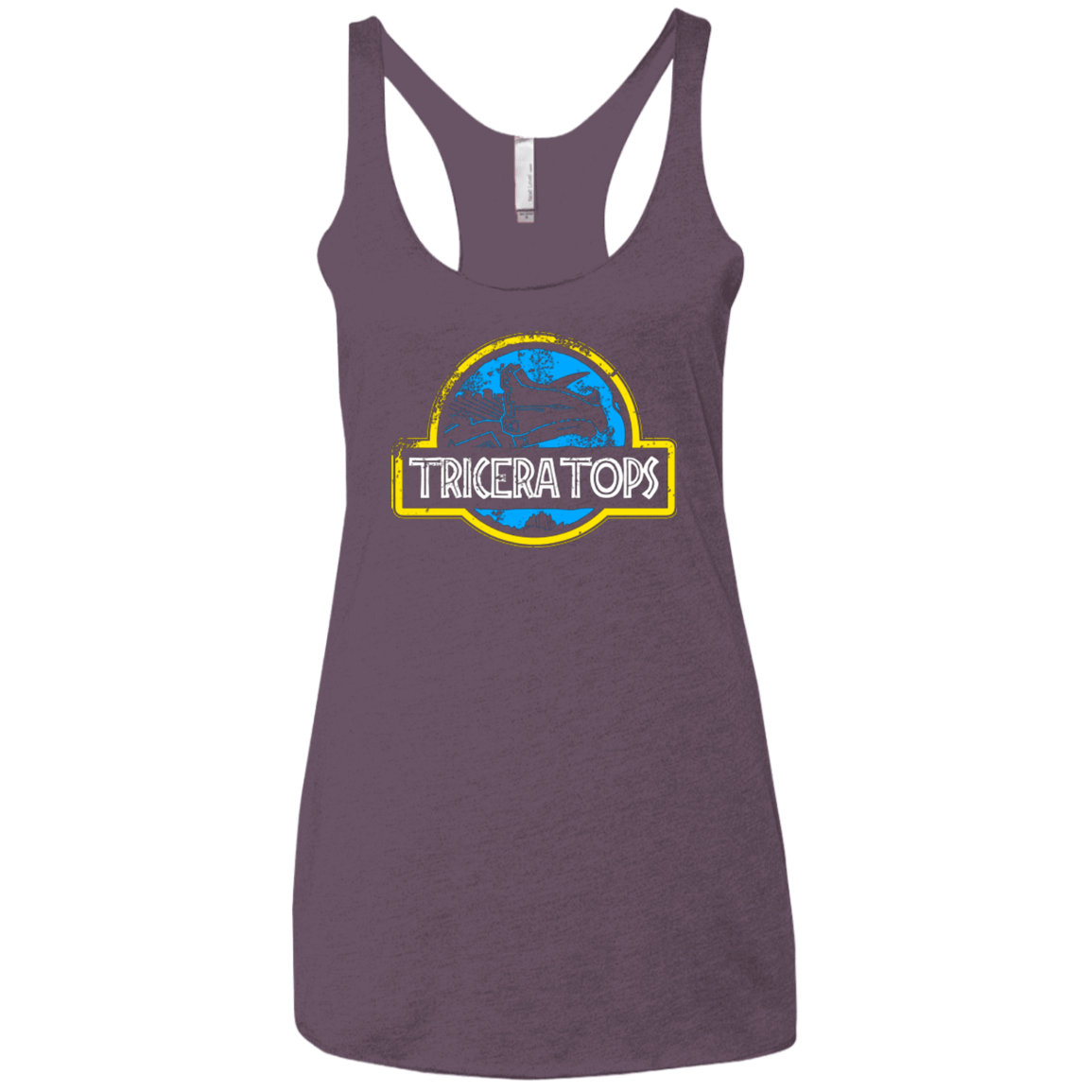 T-Shirts Vintage Purple / X-Small Jurassic Power Blue Women's Triblend Racerback Tank
