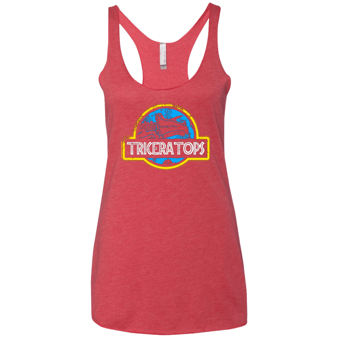 T-Shirts Vintage Red / X-Small Jurassic Power Blue Women's Triblend Racerback Tank