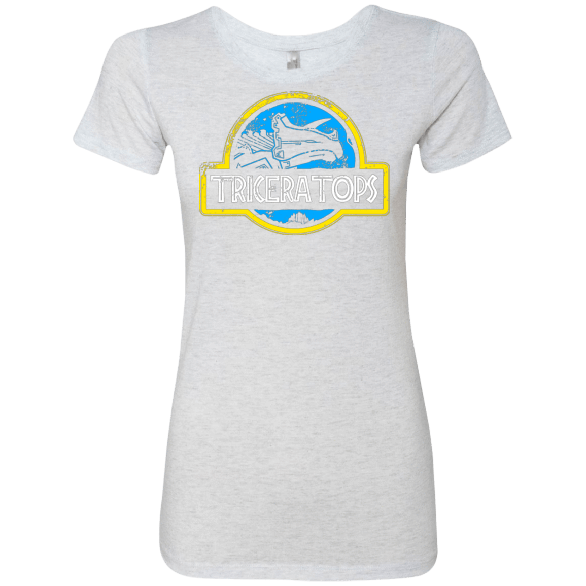 T-Shirts Heather White / Small Jurassic Power Blue Women's Triblend T-Shirt