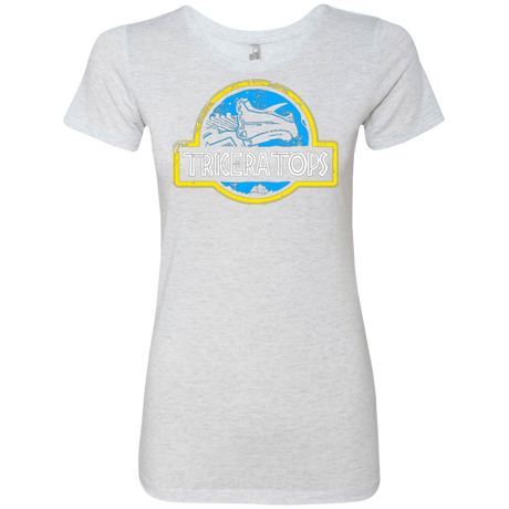 T-Shirts Heather White / Small Jurassic Power Blue Women's Triblend T-Shirt