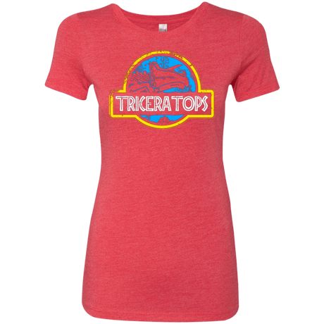 T-Shirts Vintage Red / Small Jurassic Power Blue Women's Triblend T-Shirt