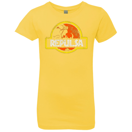 T-Shirts Vibrant Yellow / YXS Jurassic Power Evil Girls Premium T-Shirt
