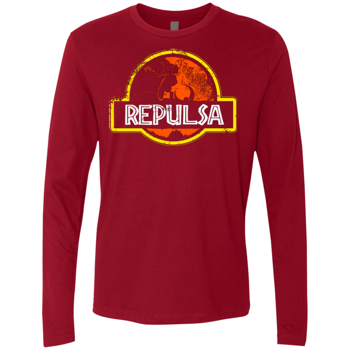 T-Shirts Cardinal / Small Jurassic Power Evil Men's Premium Long Sleeve