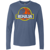 T-Shirts Indigo / Small Jurassic Power Evil Men's Premium Long Sleeve