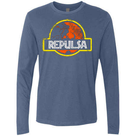 T-Shirts Indigo / Small Jurassic Power Evil Men's Premium Long Sleeve