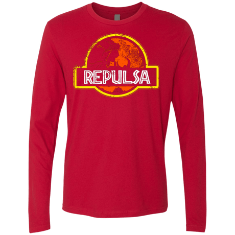 T-Shirts Red / Small Jurassic Power Evil Men's Premium Long Sleeve