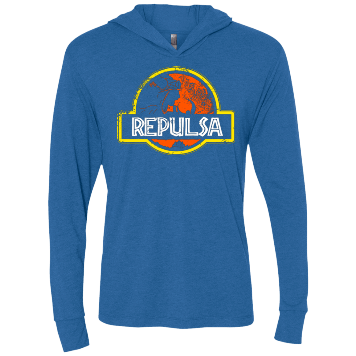 T-Shirts Vintage Royal / X-Small Jurassic Power Evil Triblend Long Sleeve Hoodie Tee