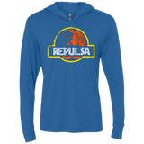 T-Shirts Vintage Royal / X-Small Jurassic Power Evil Triblend Long Sleeve Hoodie Tee