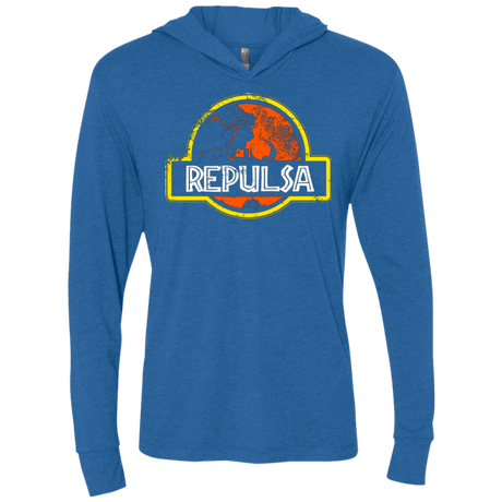 T-Shirts Vintage Royal / X-Small Jurassic Power Evil Triblend Long Sleeve Hoodie Tee