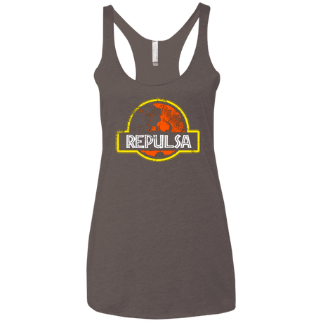 T-Shirts Macchiato / X-Small Jurassic Power Evil Women's Triblend Racerback Tank