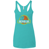 T-Shirts Tahiti Blue / X-Small Jurassic Power Evil Women's Triblend Racerback Tank