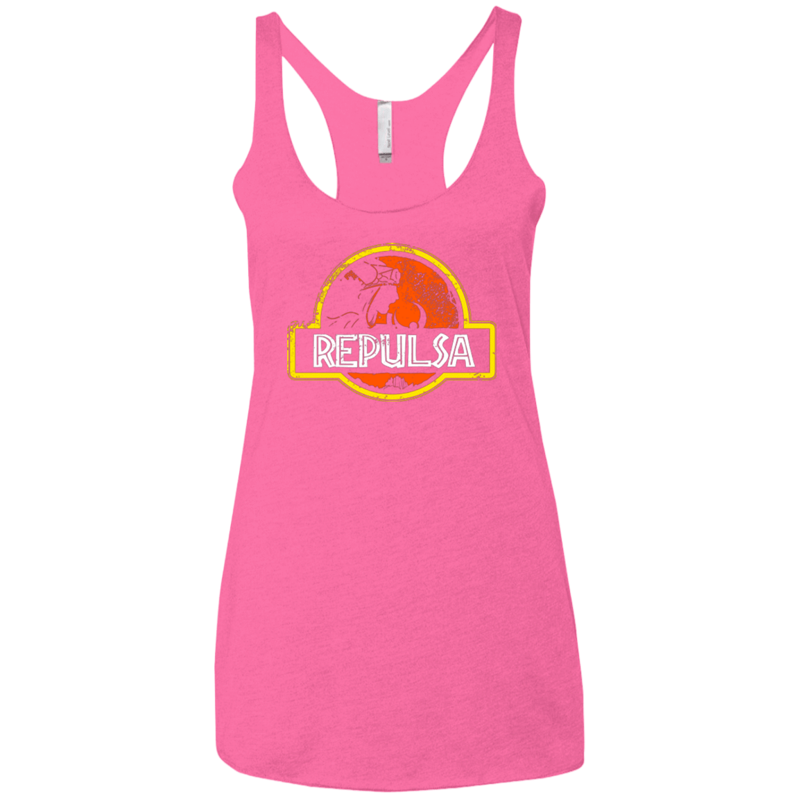 T-Shirts Vintage Pink / X-Small Jurassic Power Evil Women's Triblend Racerback Tank