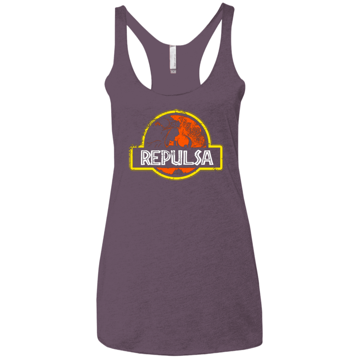 T-Shirts Vintage Purple / X-Small Jurassic Power Evil Women's Triblend Racerback Tank