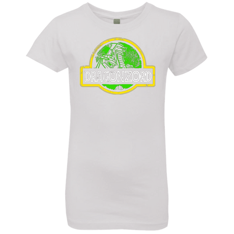 T-Shirts White / YXS Jurassic Power Green Girls Premium T-Shirt