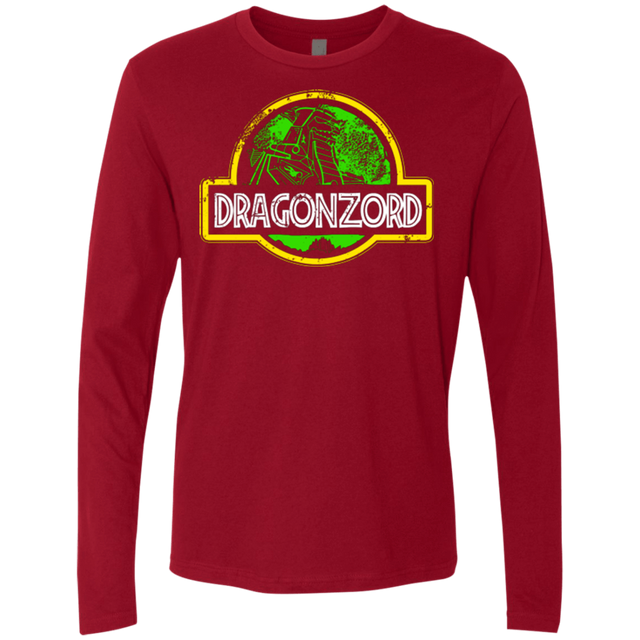 T-Shirts Cardinal / Small Jurassic Power Green Men's Premium Long Sleeve