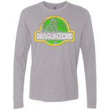 T-Shirts Heather Grey / Small Jurassic Power Green Men's Premium Long Sleeve