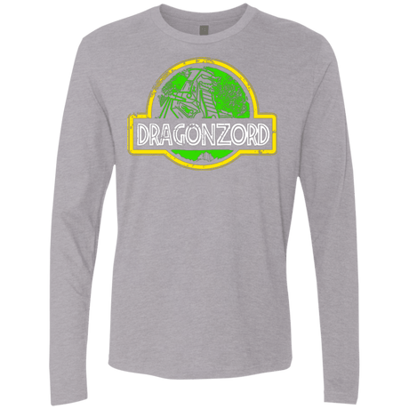 T-Shirts Heather Grey / Small Jurassic Power Green Men's Premium Long Sleeve