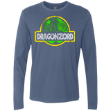 T-Shirts Indigo / Small Jurassic Power Green Men's Premium Long Sleeve