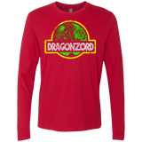 T-Shirts Red / Small Jurassic Power Green Men's Premium Long Sleeve