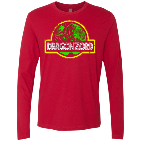T-Shirts Red / Small Jurassic Power Green Men's Premium Long Sleeve